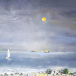 Andreas Homberg, Ruhige See, 2021, Öl/Lw, 80x100cm